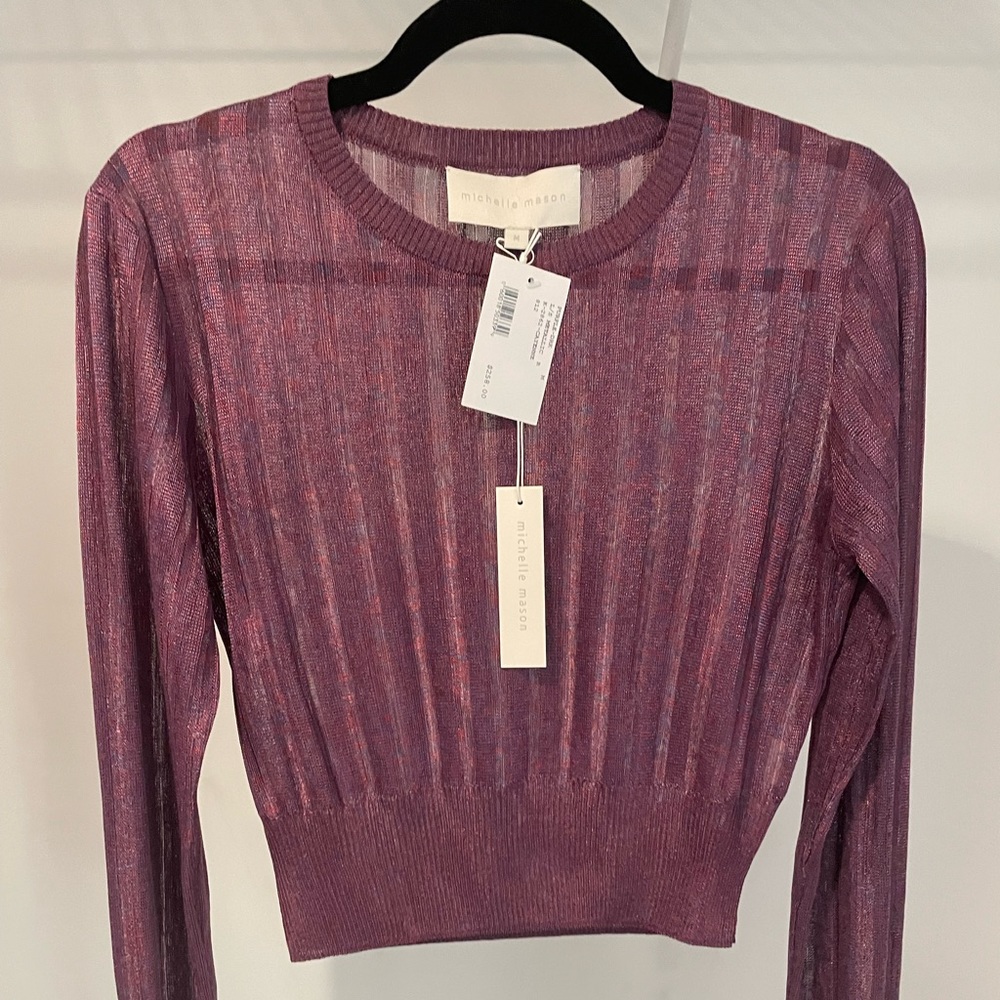 Michele Mason LS crop top